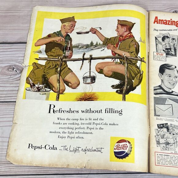 Vintage BOYS LIFE Magazine June 1954 Boy Scouts Advertisement Hard Luck Stallion - Picture 8 of 16
